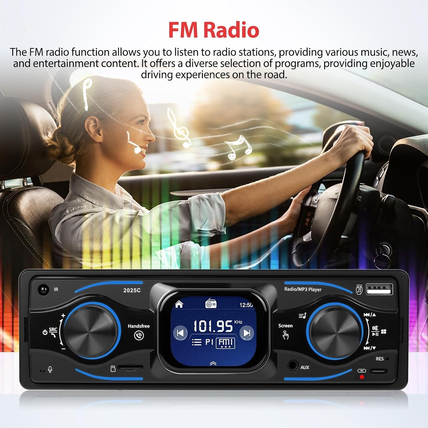 Bluetooth Car Stereo Audio In-Dash FM Aux Input Receiver SD USB MP3 Radio Player