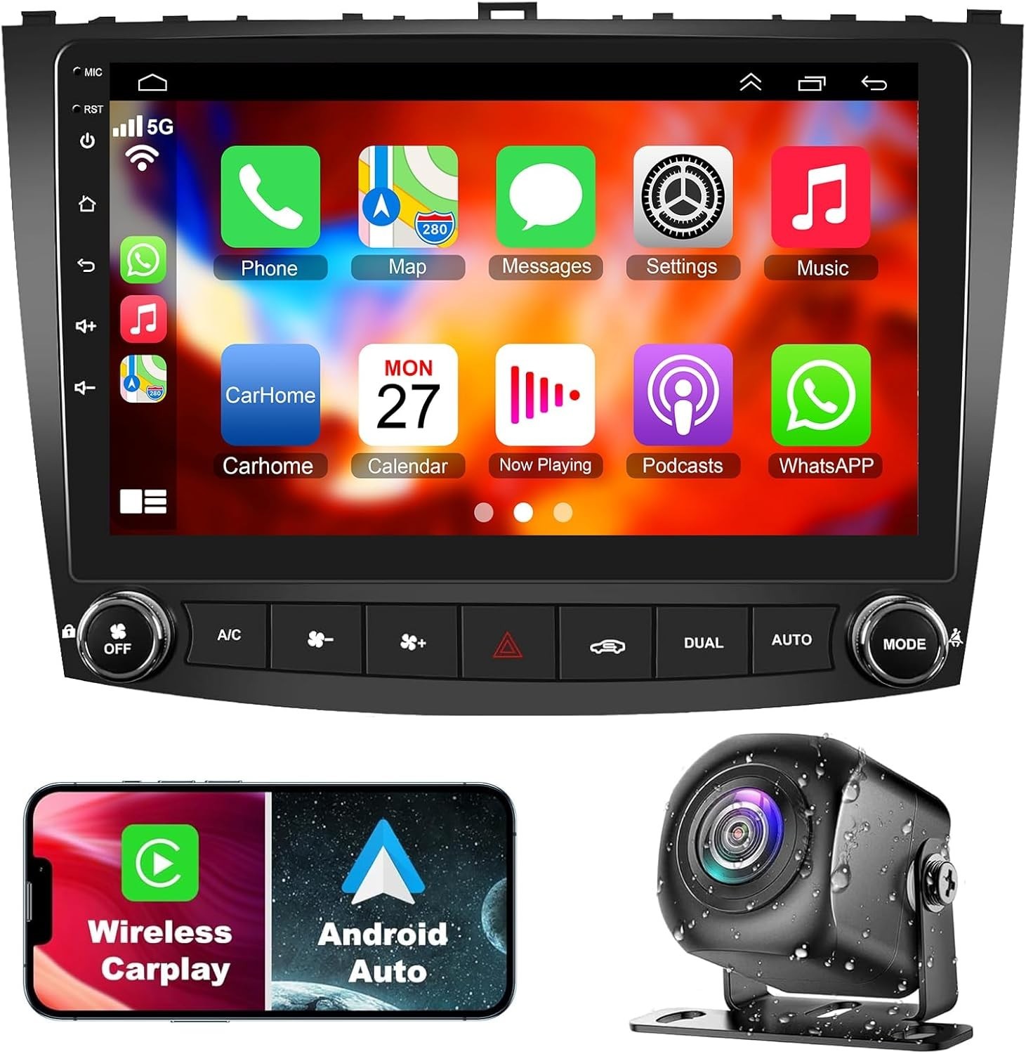 Carplay Android13 Screen Car Stereo Radio for Lexus IS250 IS300 IS350 2006-2012