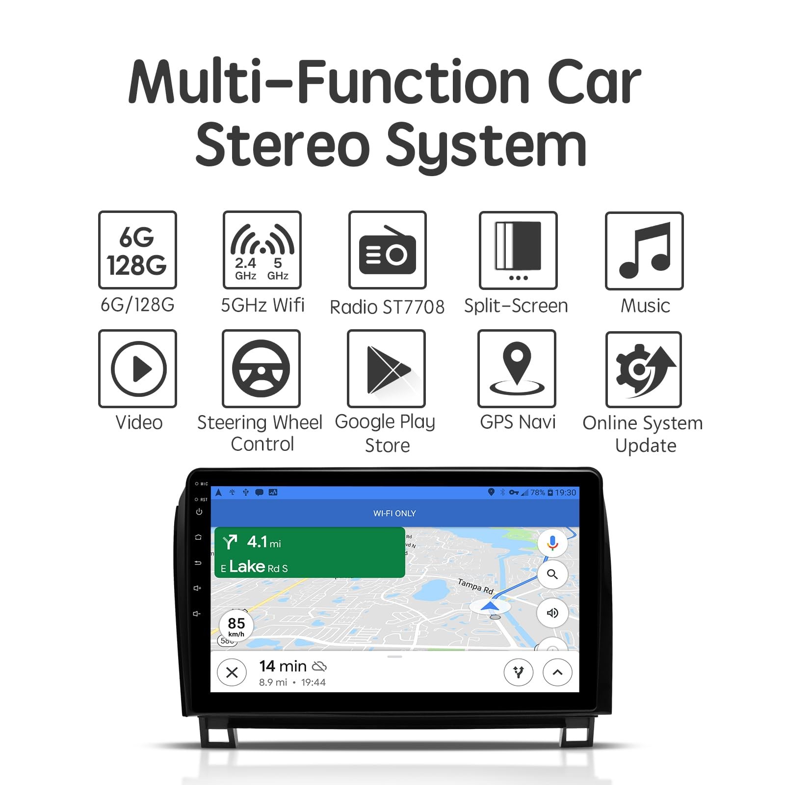 Android 13.0 6G 128G Wireless CarPlay Car Stereo for 07-13 Toyota Tundra, 08-18