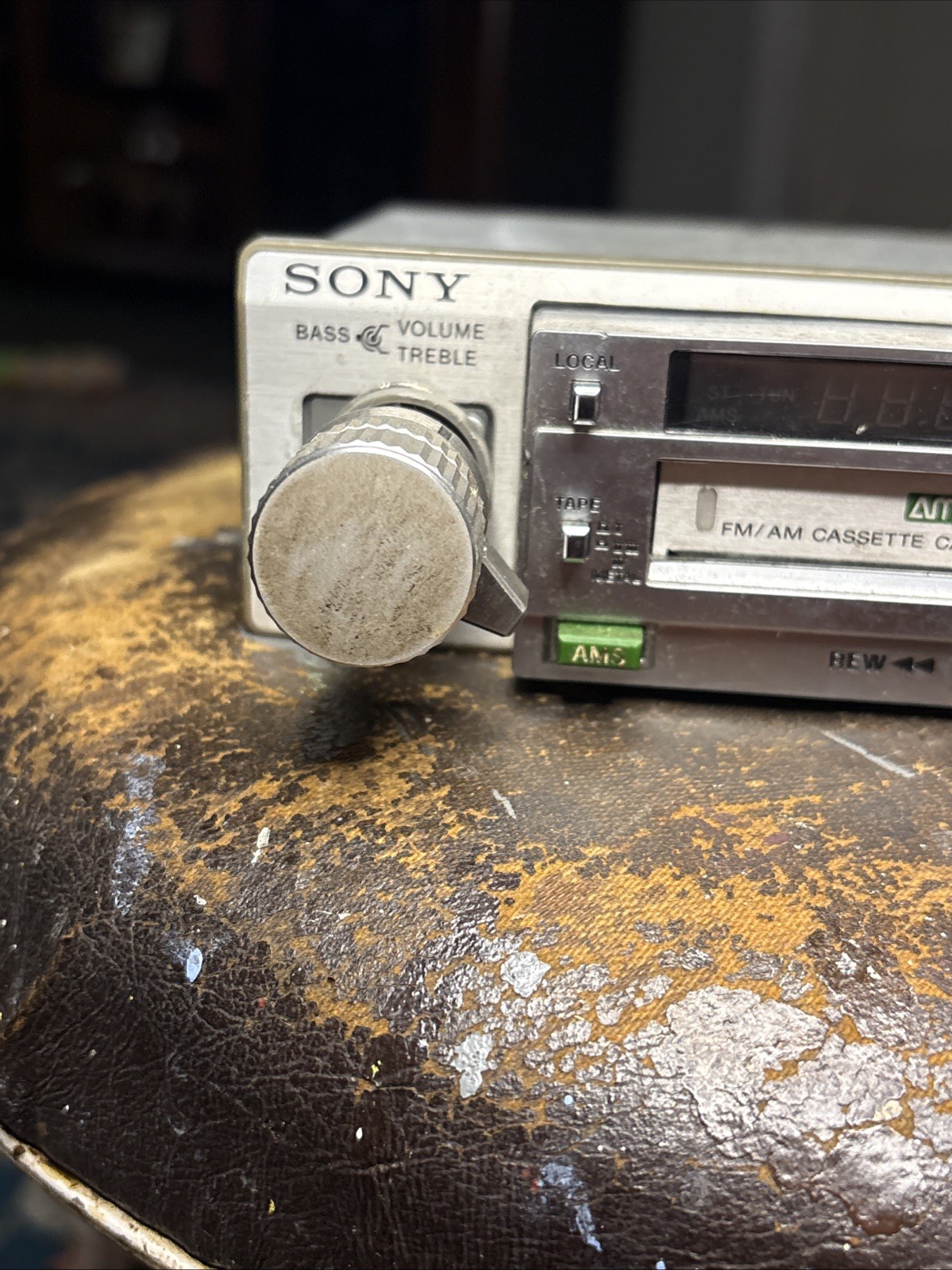 Sony XR-50 Radio FM/AM Cassette Car Stereo (Untested) Old School Two Knob Muscle