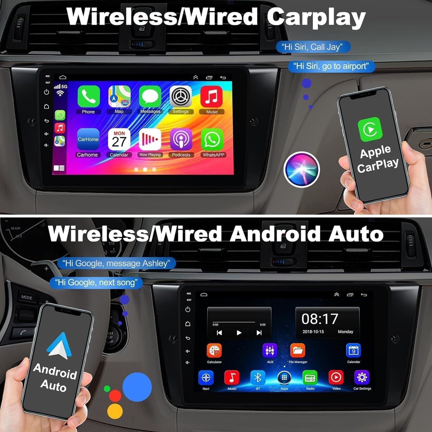 8core for 2005-2011 BMW3 E90 325i 328i CarPlay Android Car Stereo Radio 1280*800