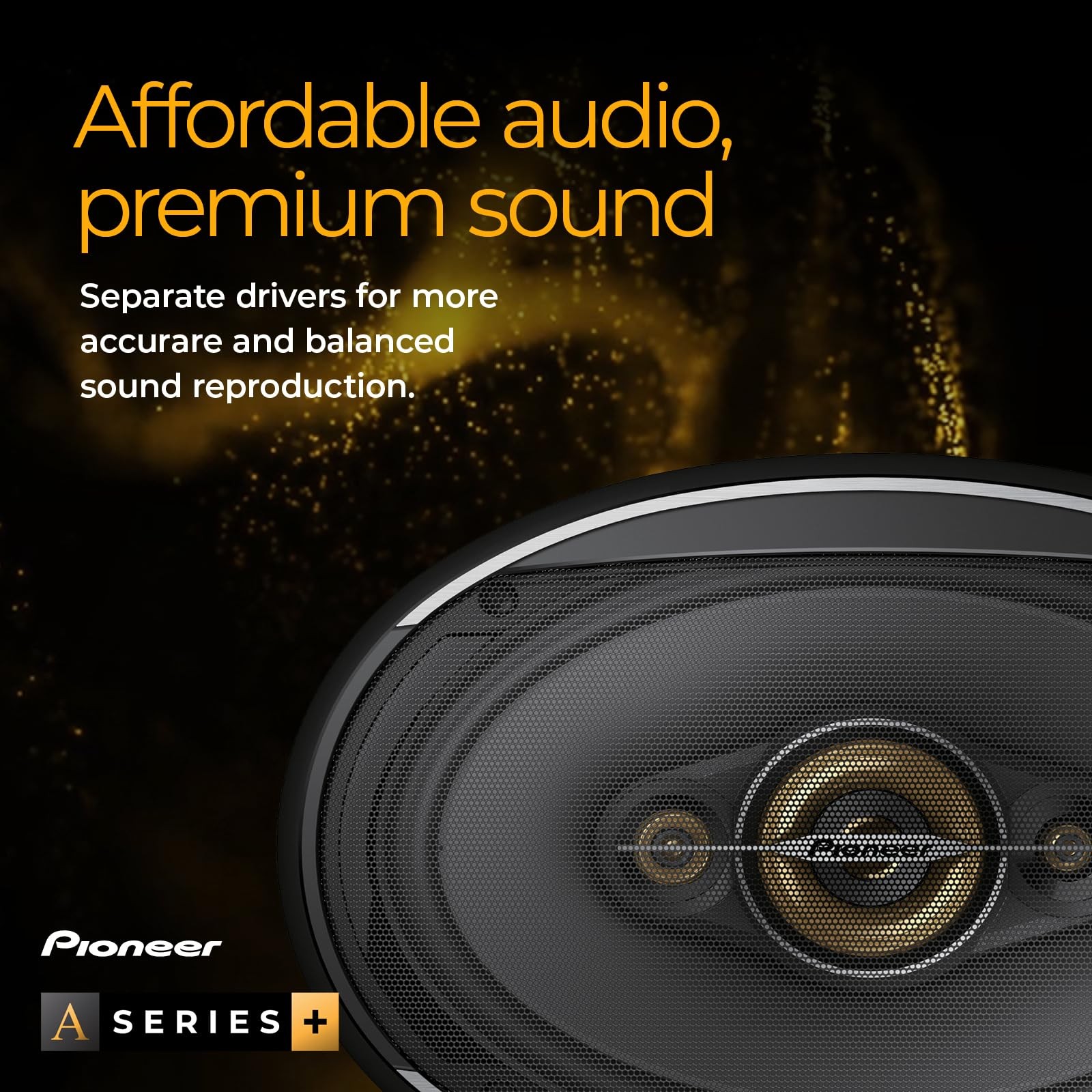 TS-A1301C, 2-Way Component Car Audio Speakers, Full Range, Clear Sound , Easy In