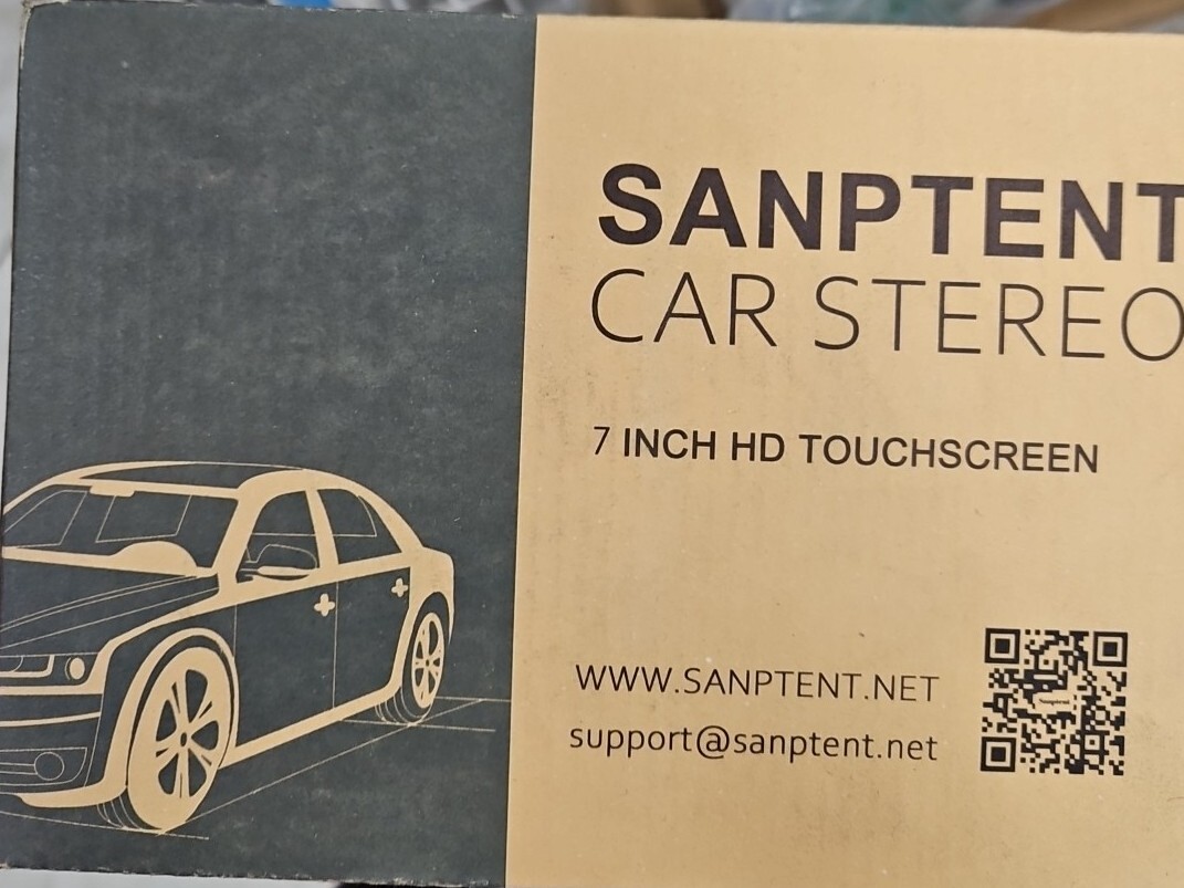 Sanptent Black 7 Inch HD Touchscreen Rear Camera Wireless Portable Car Stereo