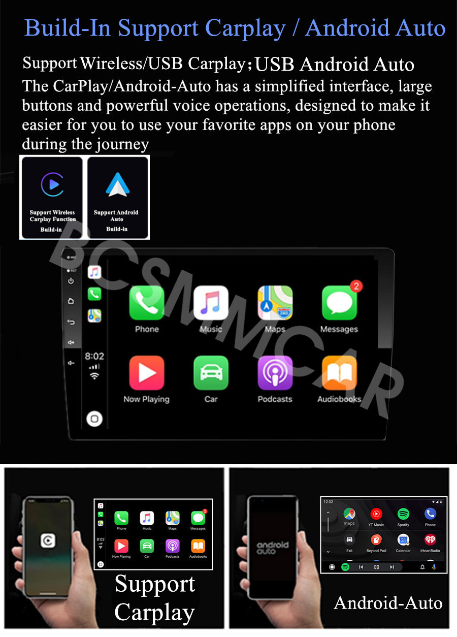 For Apple Carplay Video Player Radio BT FM Fit For Jeep Grand Cherokee 2014-2022