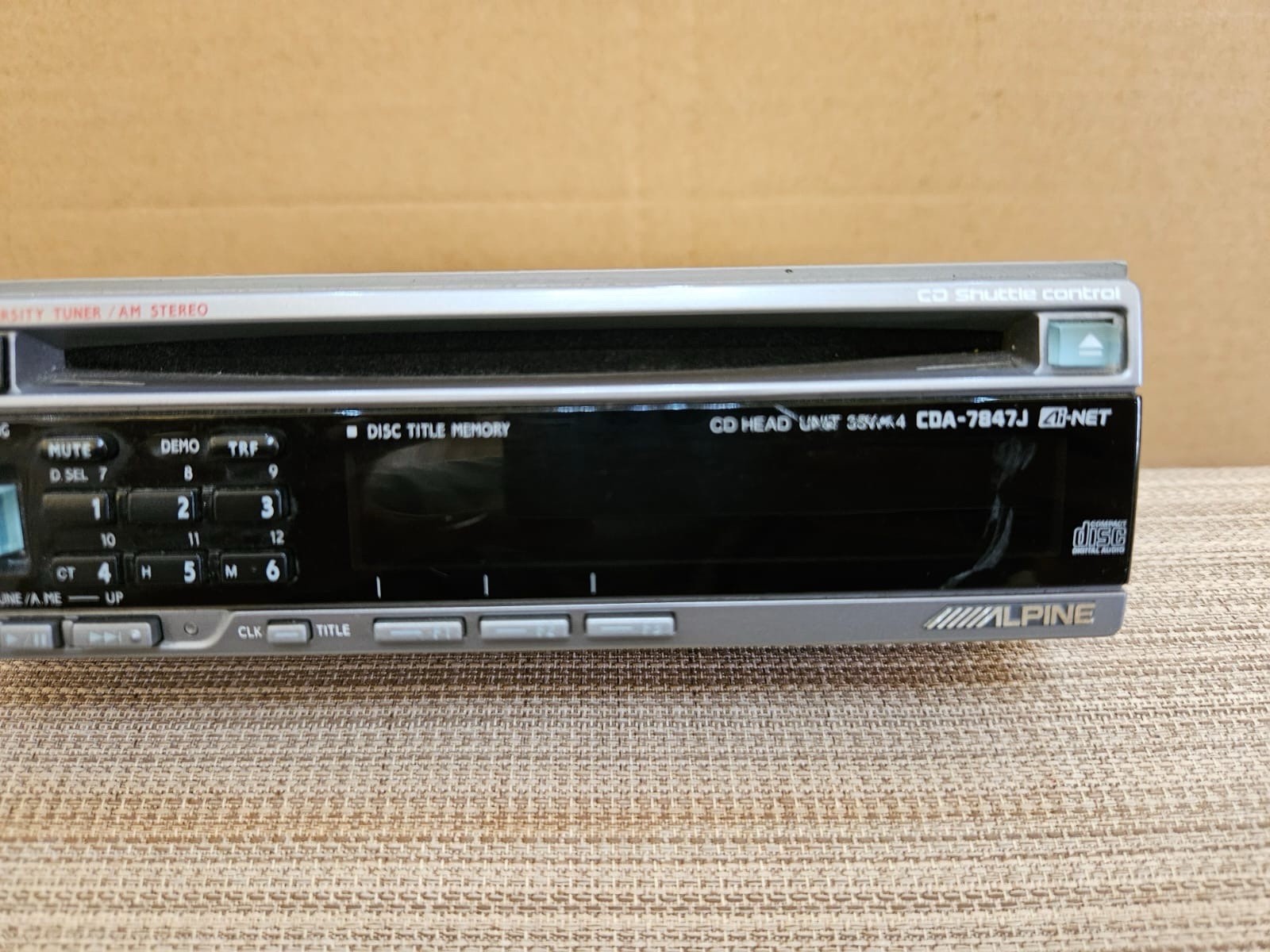 RARE VINTAGE ALPINE CDA-7847J HEAD UNIT RADIO CD PLAYER COPPER JAPAN *Tested *