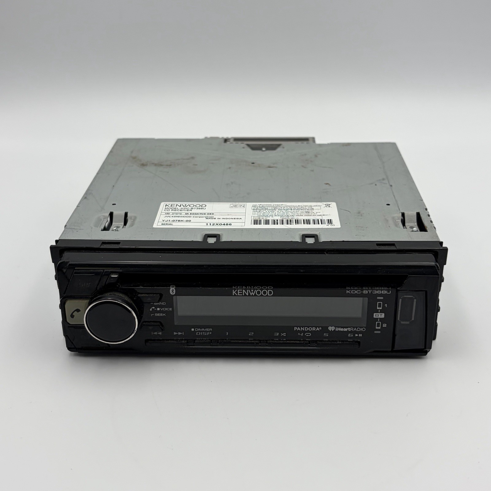 Kenwood KDC-BT368U Bluetooth – USB – AUX Input Single Din CD Car Radio Receiver