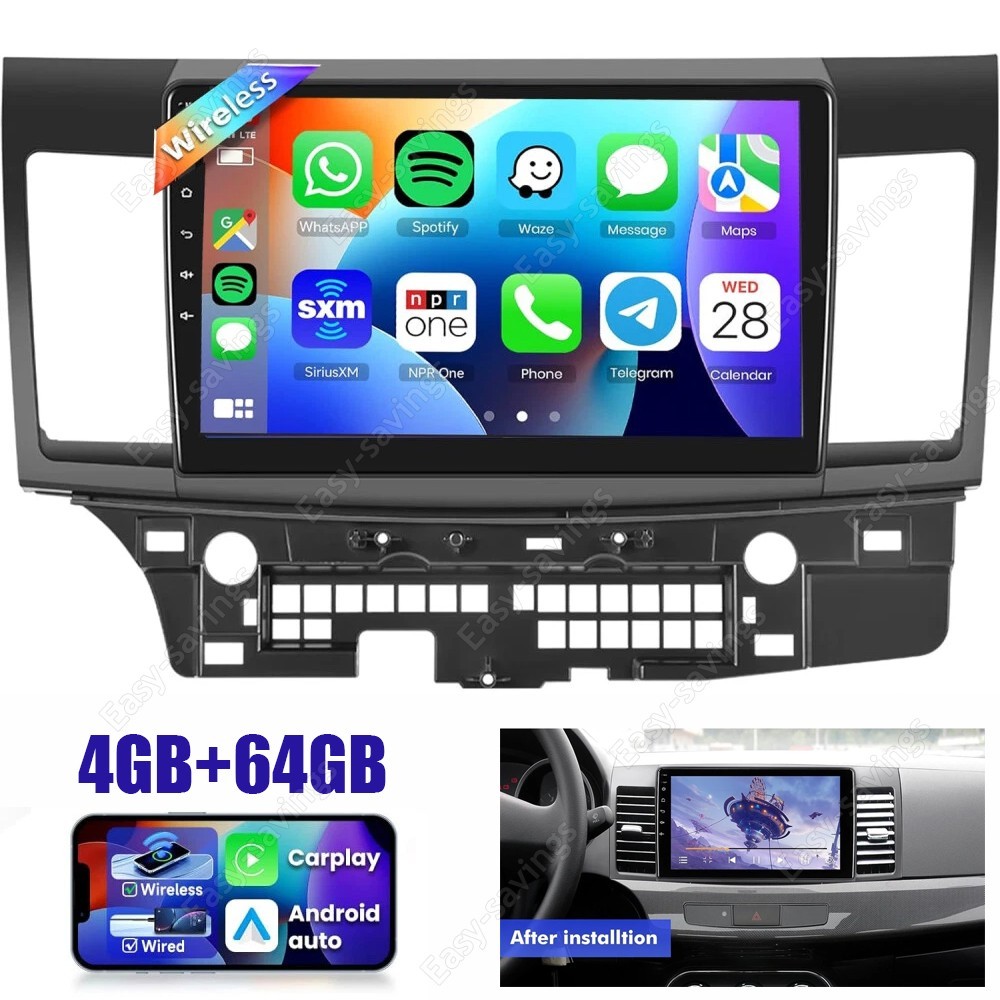 Car Stereo Radio For Mitsubishi Lancer 2008-2012 GPS Nav Android15 4+64G CarPlay