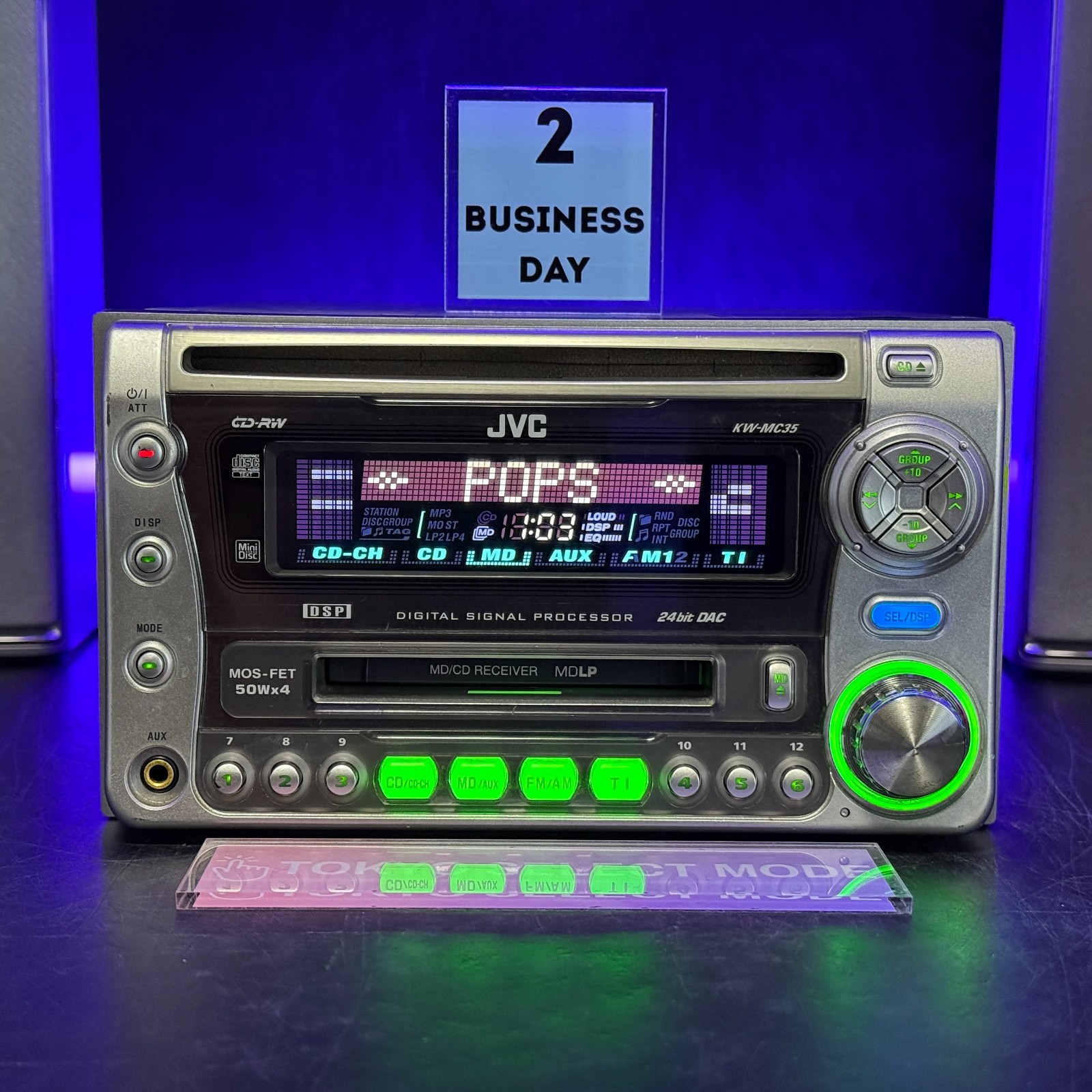 JVC KW-MC35 Car Audio 2DIN CD MD Bluetooth Ready Vintage JDM Tested In Stock