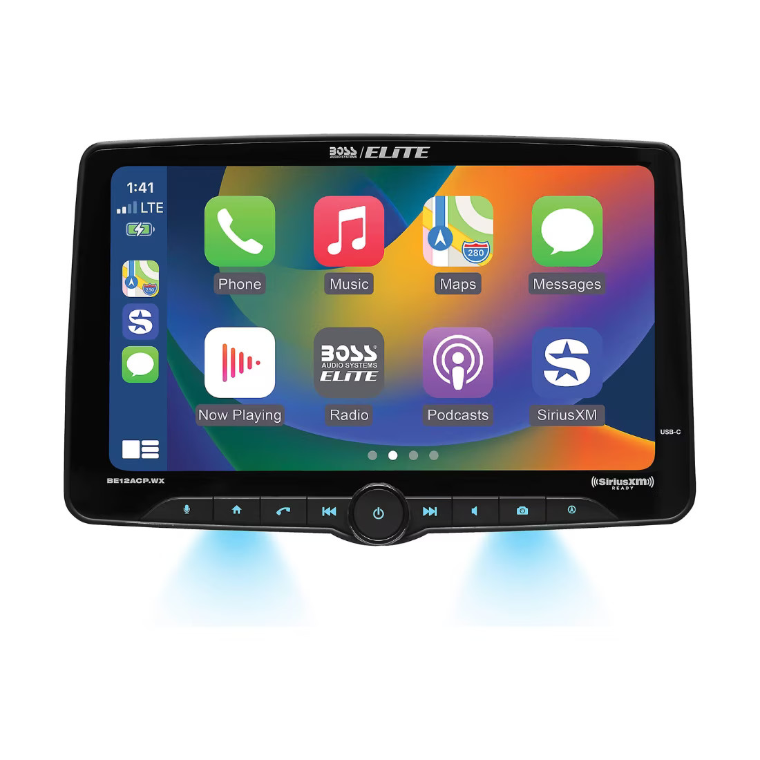 BOSS Elite BE12ACP.WX 12″ Single-DIN Digital Multimedia & Apple CarPlay