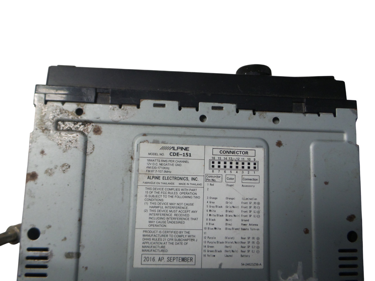 Alpine AM FM Radio CD Receiver Player CDE-151 – Free Shipping