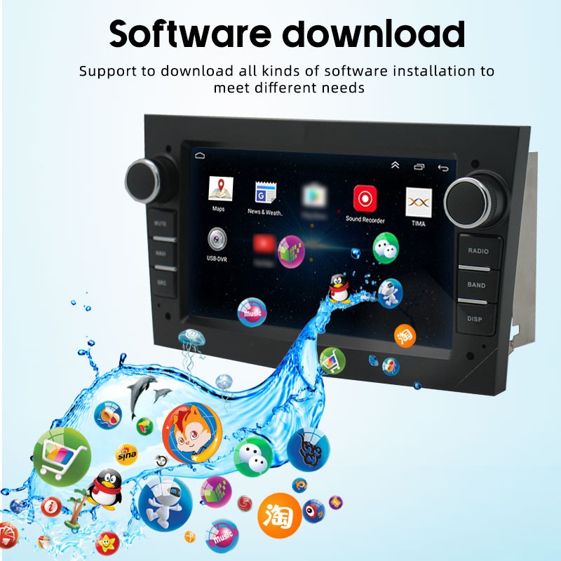 7 Inch Android 9.1 for Opel No DVD Car Radio Built-in Carplay GPS Stereo 2Din