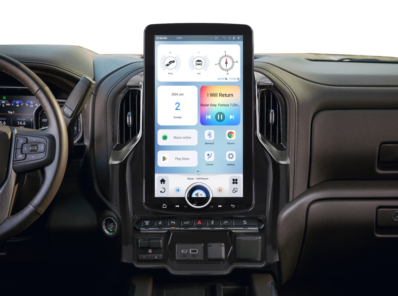 For Chevrolet Silverado & GMC Sierra 2019-2023 Android 13 Car Stereo Radio Navi