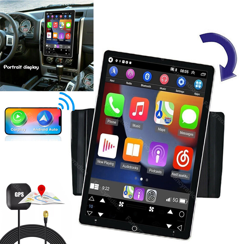 10.1” Android 13 Car Stereo Double 2 DIN Rotatable Touch Screen Radio GPS Wifi