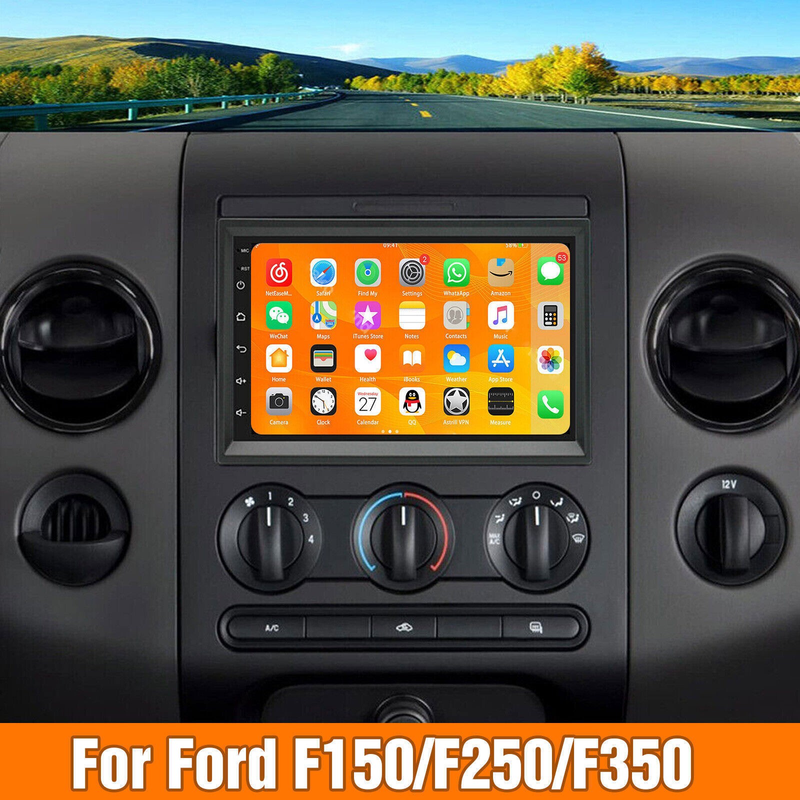 For 2004-2008 Ford F150 Apple Carplay Car Radio Android 14 GPS Stereo DSP BT
