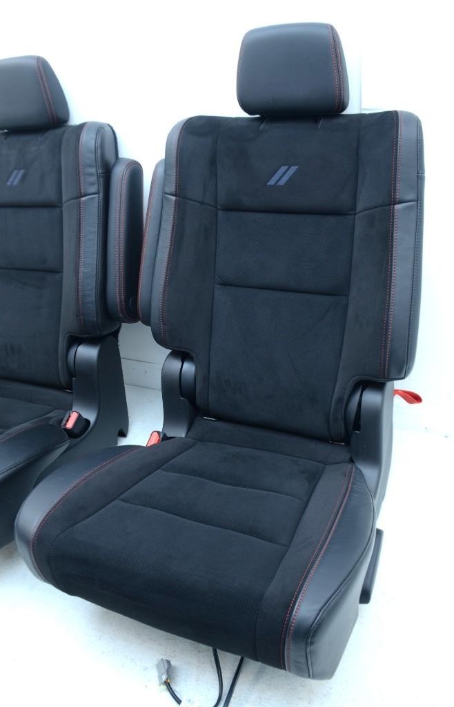 2021 – 2025 DODGE DURANGO RT OEM SEATS 3 ROW SET BLACK LEATHER / SUEDE CONSOLE