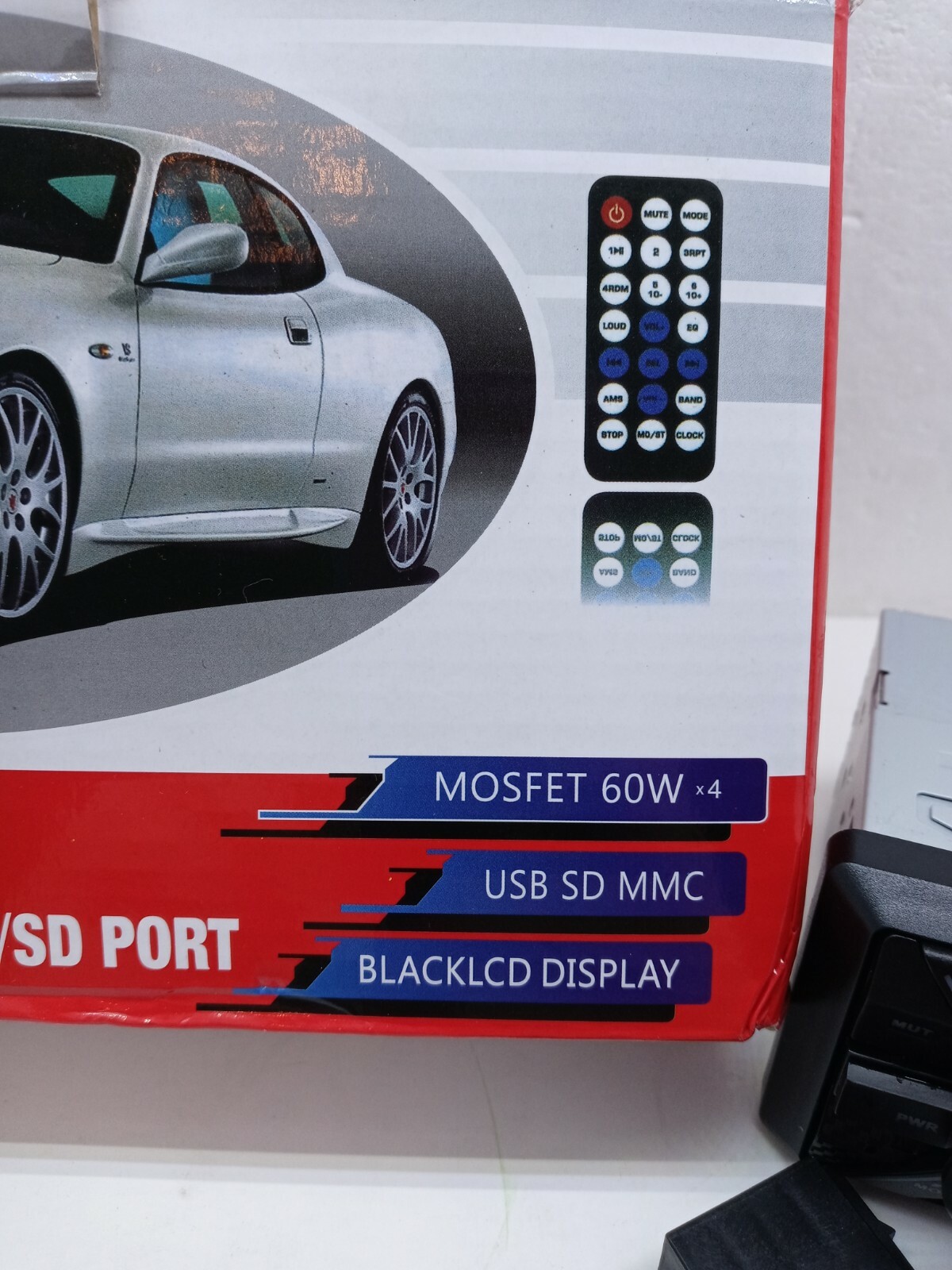 Car MP3 Player with USB/SD Port 60Wx4, LED display, Remote control,AUX input NEW