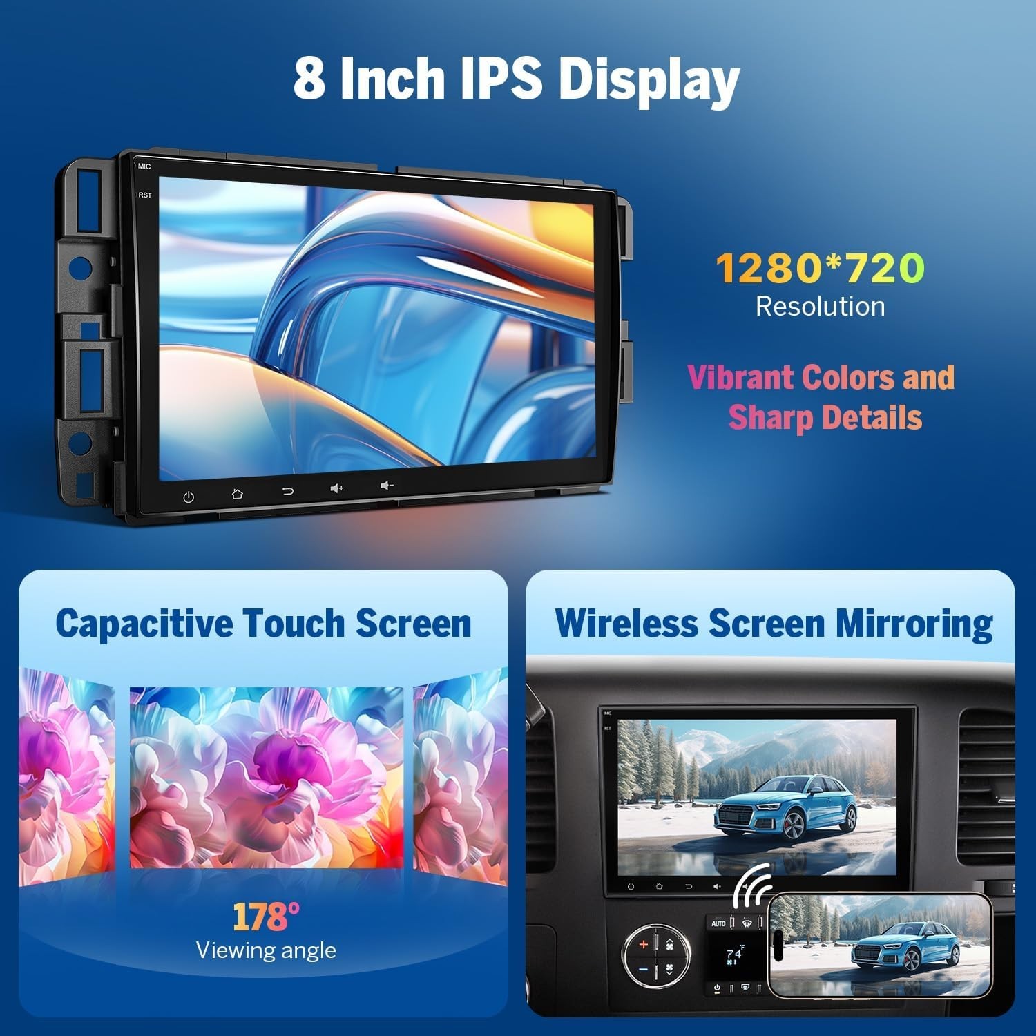Plug & Play Car Stereo for GM Vehicles, Rear Camera Support