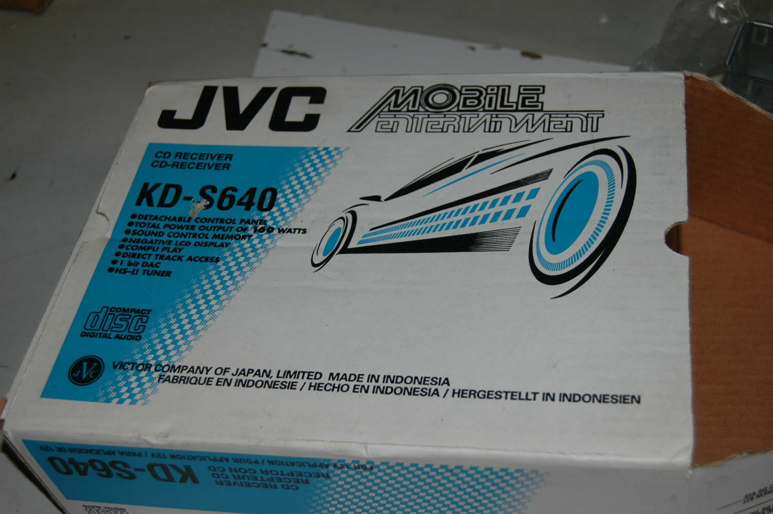 JVC KD-S640 Radio Box Manual CD Player Box Only No Stereo Remote Case