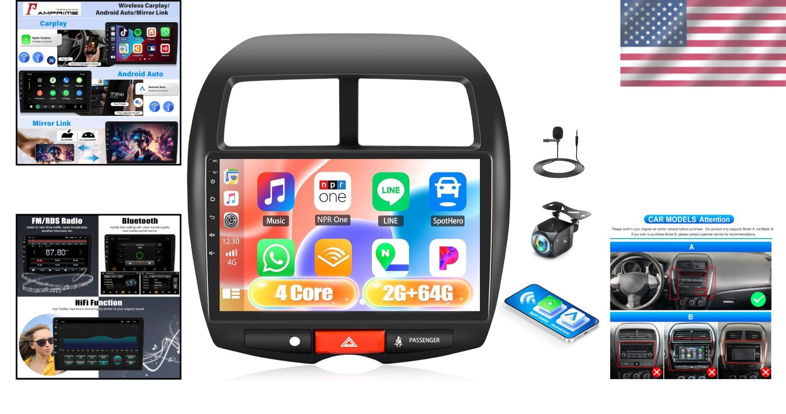 10.1″ HD Android 13 Car Radio for Outlander Sport ASX
