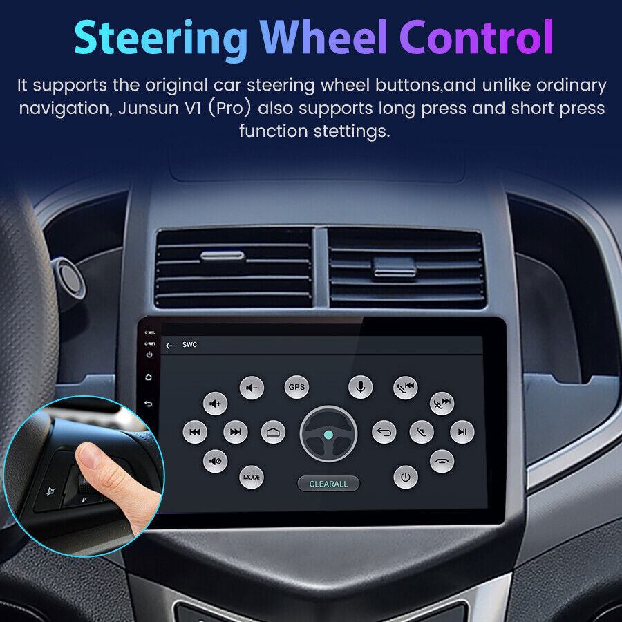 Android 12 Car Stereo Radio GPS NAVI For 2012-2016 Chevrolet Sonic Aveo + Camera