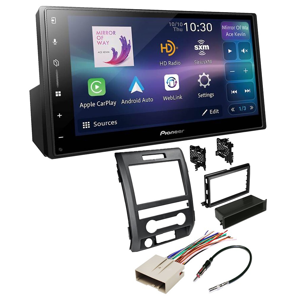 Pioneer DMH-W3050NEX Wireless Apple CarPlay Stereo Kit for 2009-2014 Ford F-150