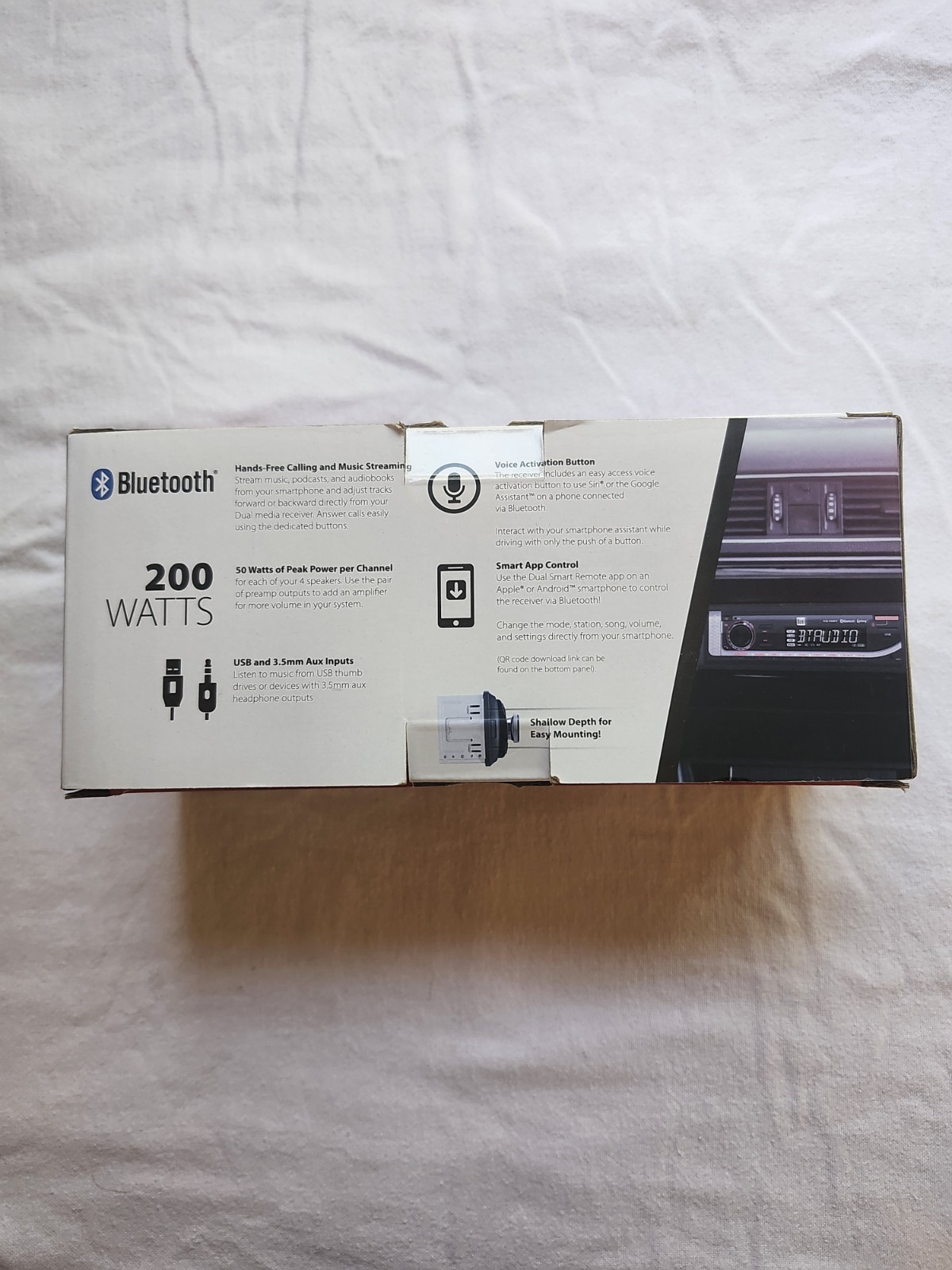 Dual Electronics XD18BT Single DIN Car Stereo Head Unit with Bluetooth, USB