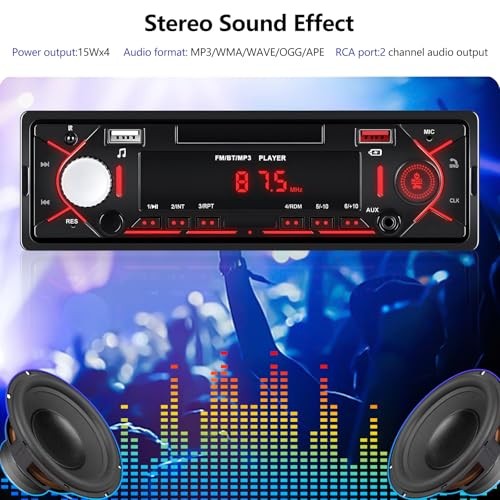 Single Din Car Stereo Bluetooth Multimedia Car Audio Receivers with Digital