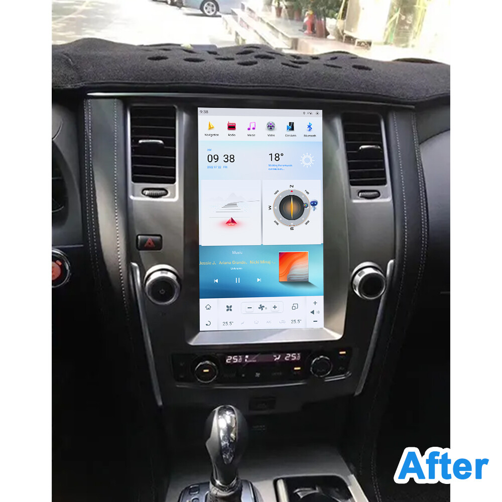 13.6″HD Car Stereo for Nissan Patrol SE 2012-2019 Silver GPS Navigation BT Music