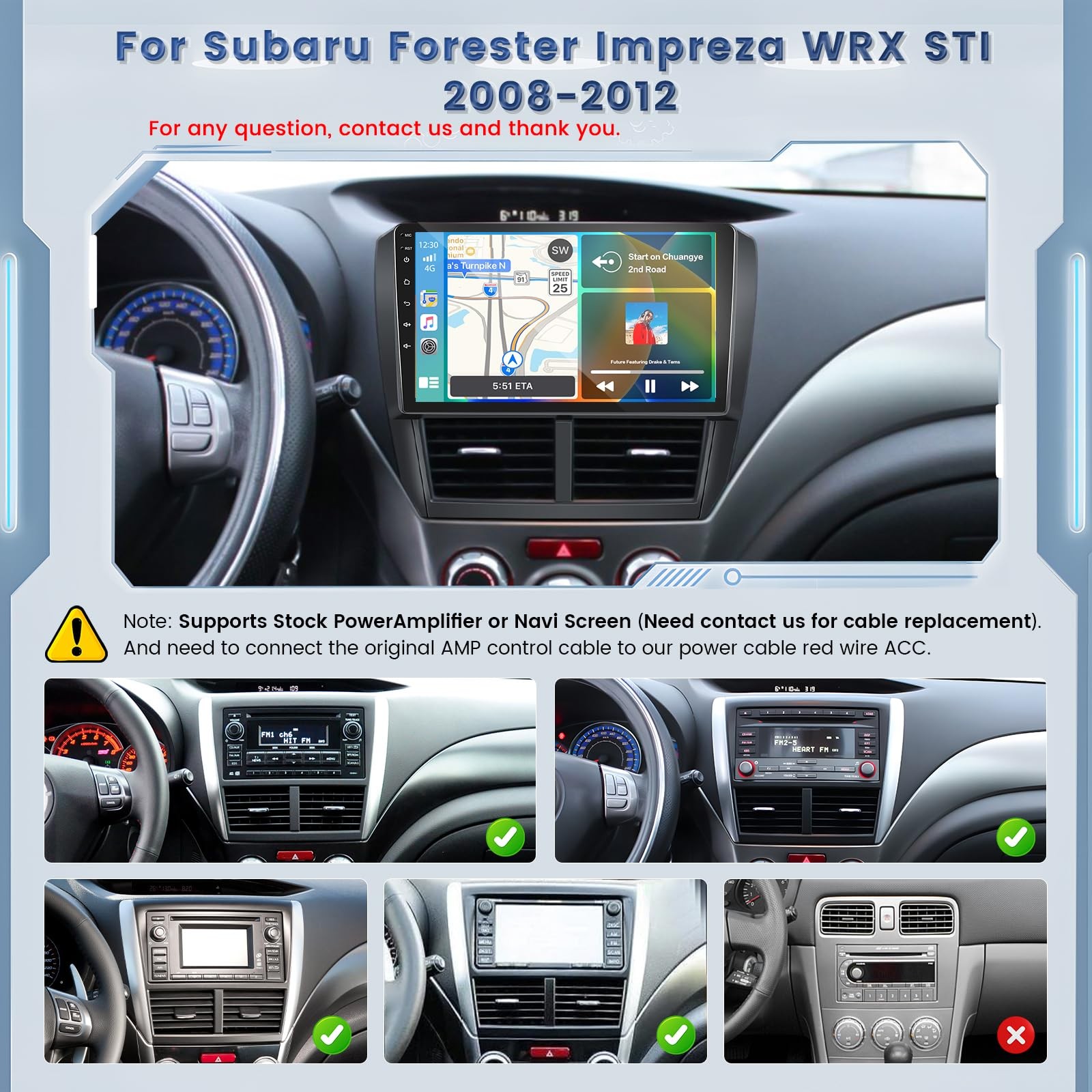 Roinvou 2G64G For Subaru Forester Impreza Wrx Sti 2008 2009 2010 2011 2012 Car
