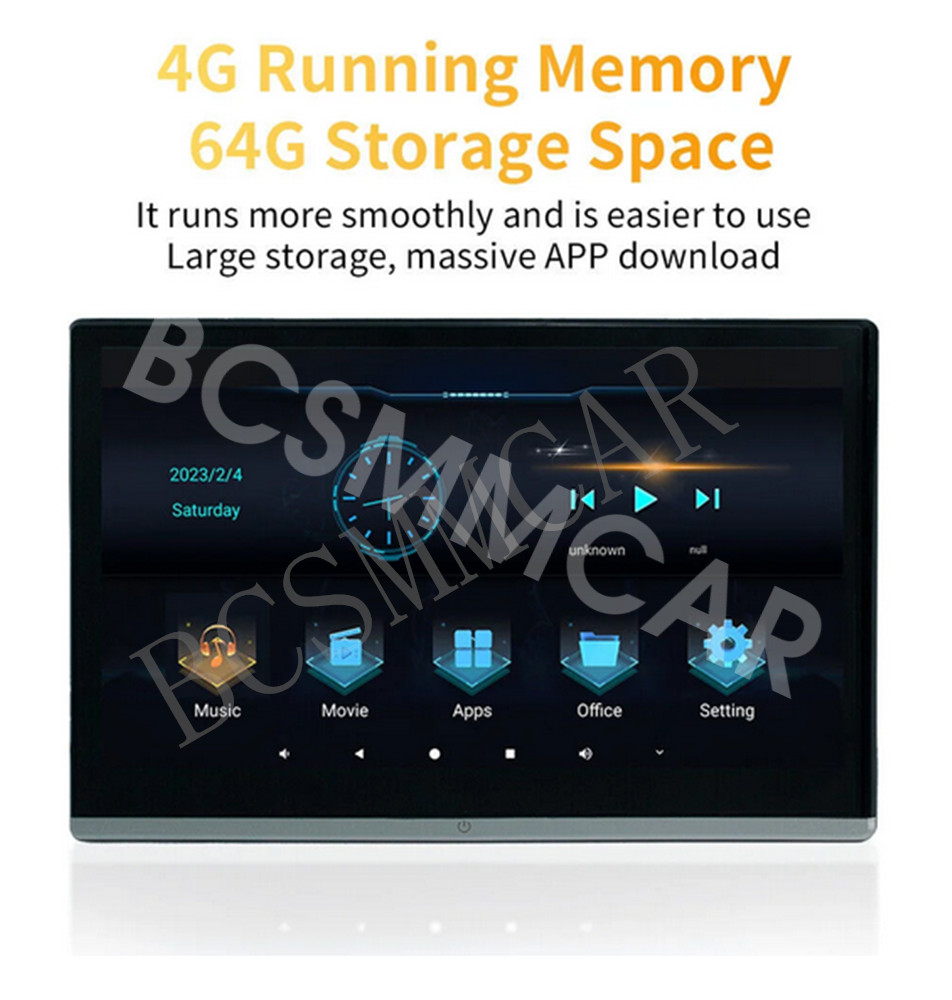 Dual HMDI Car Headrest Monitor Touch Screen Video Music Player For Car Rear Seat