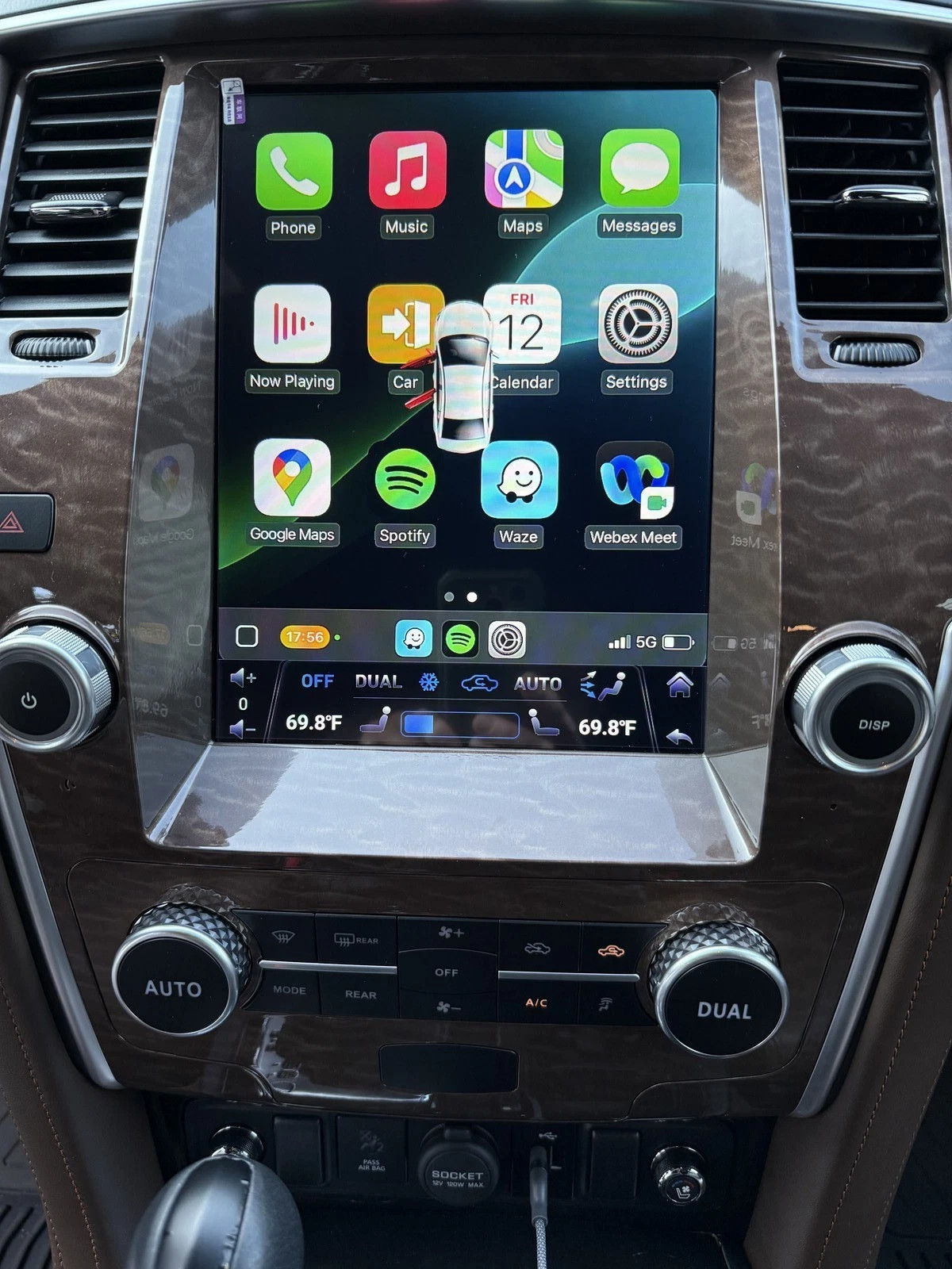 Tesla Style Car Radio GPS Navigation CarPlay For Nissan Armada 2014-2021 32GB