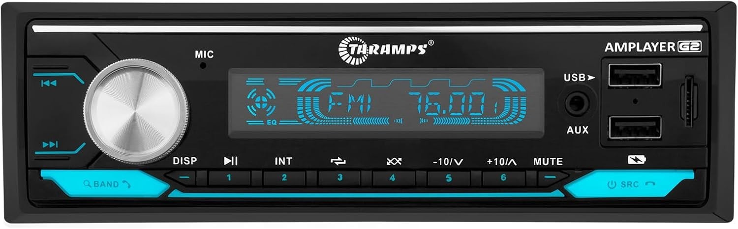 Taramps Amplayer Audio Processor G2 2 Ohm 400W RMS Compact RGB Bluetooth Stereo