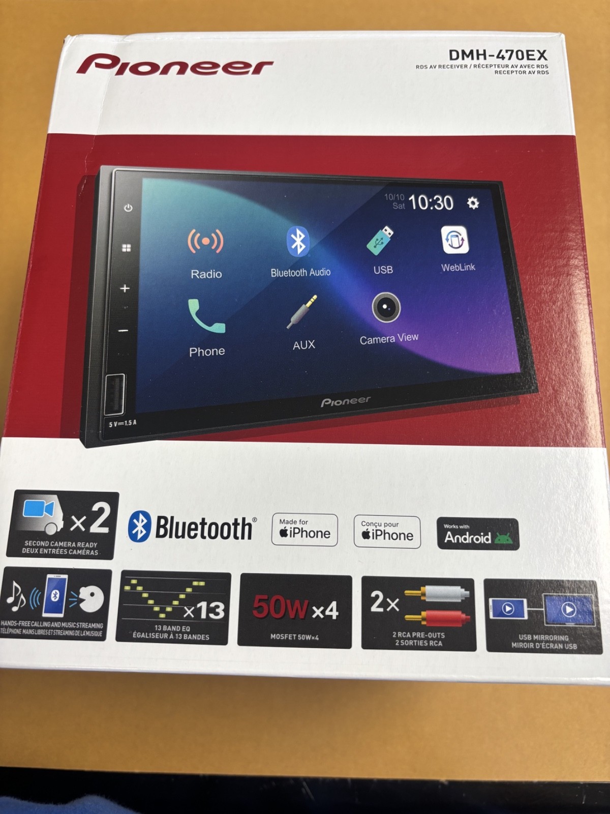 NEW Pioneer DMH-470EX 7″ LCD Digital Media Receiver w/ Bluetooth.