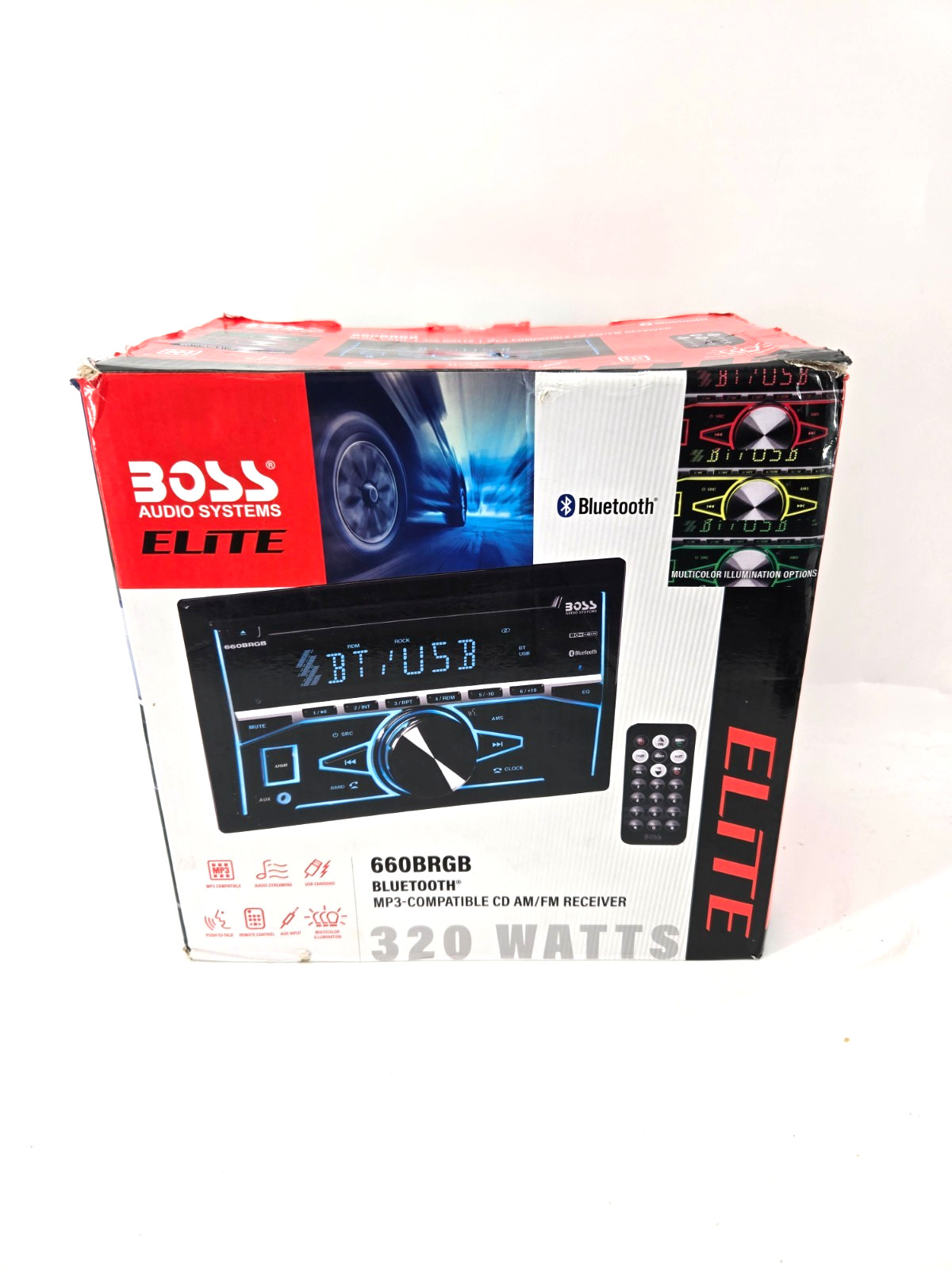 BOSS Audio Systems 660BRGB Car Stereo – Bluetooth, CD, Multicolor Illumination