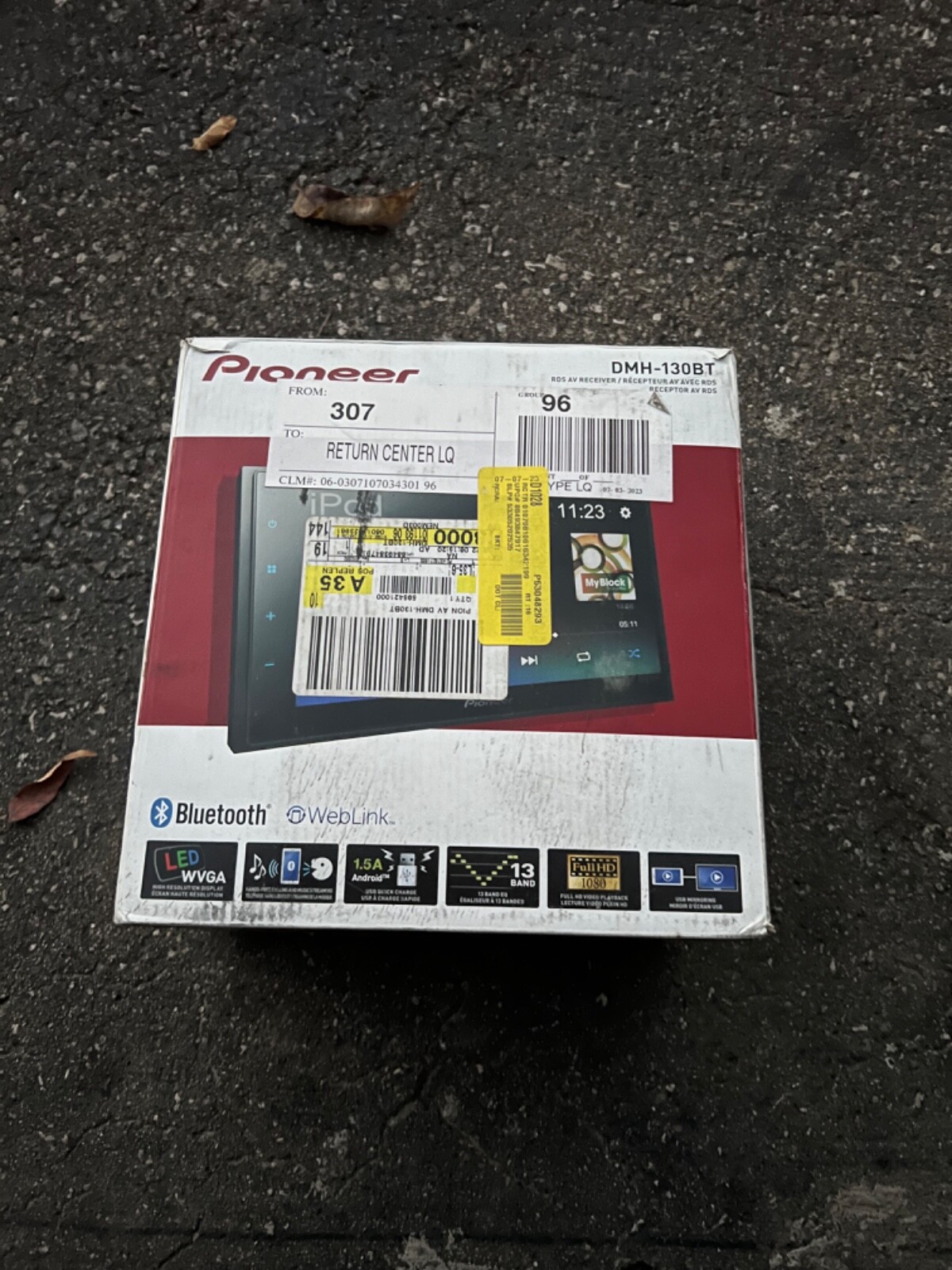 Pioneer DMH-130BT 6.8 inch Digital Media Receiver – Black