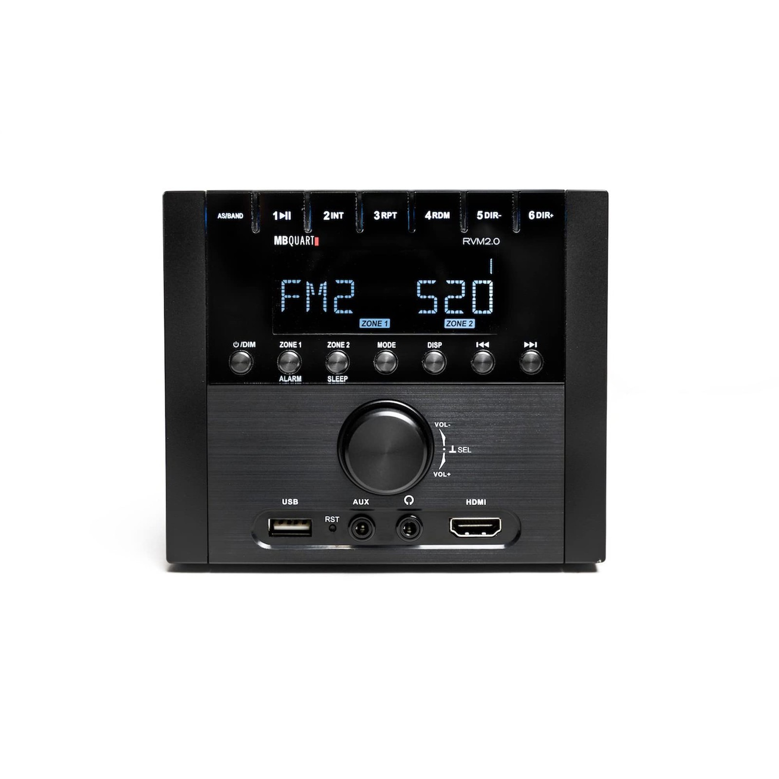 MB Quart RVM2.0 RV in Dash Compact Mechless Source Unit with AM/FM, Black