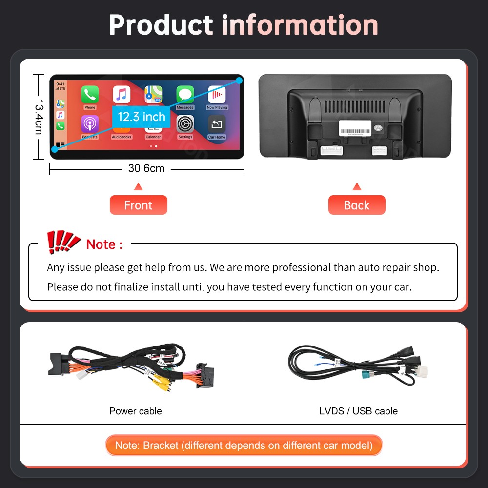 Ultra-Thin 12.3”Wireless Carplay Touchscreen For Mercedes E Coupe C207 2009-16