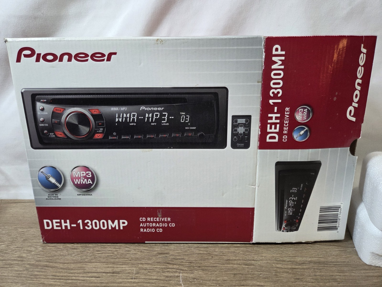 Pioneer DEH-1300MP 1 DIN CD Receiver Auxiliary Input MP3 WMA Car Audio