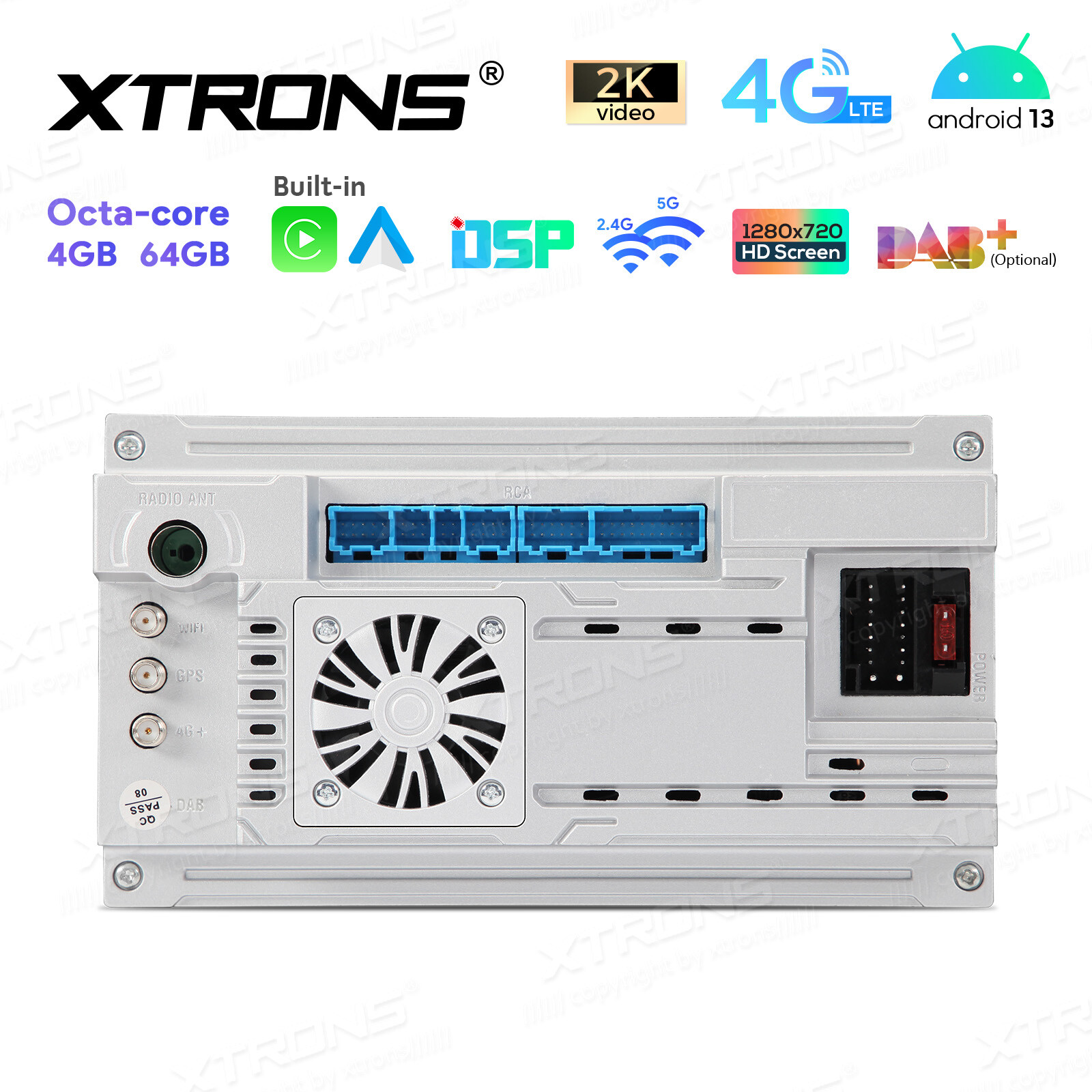 10.1″ Double 2 DIN Android 2+32G Car Stereo Radio GPS Navigation Wifi 4G CarPlay