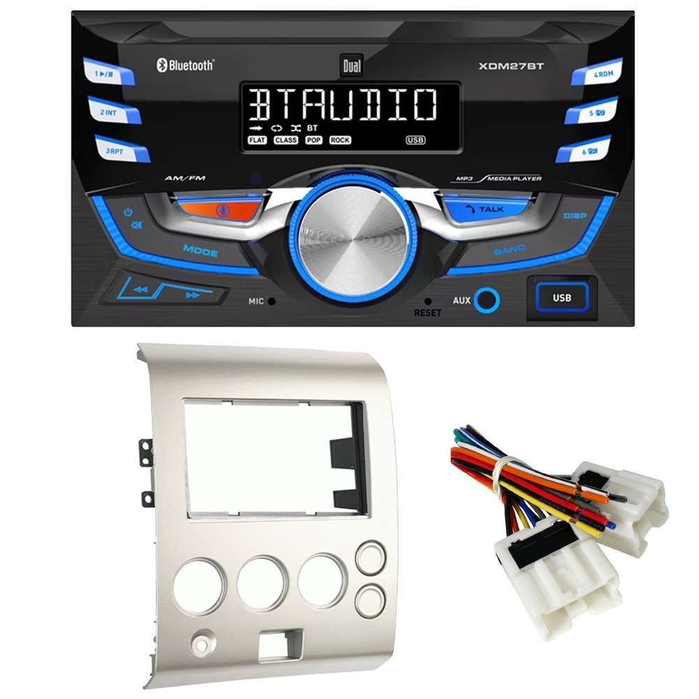 Dual XDM27BT AM/FM Radio MP3 Player Car Stereo kit for 2004-2007 Nissan Titan