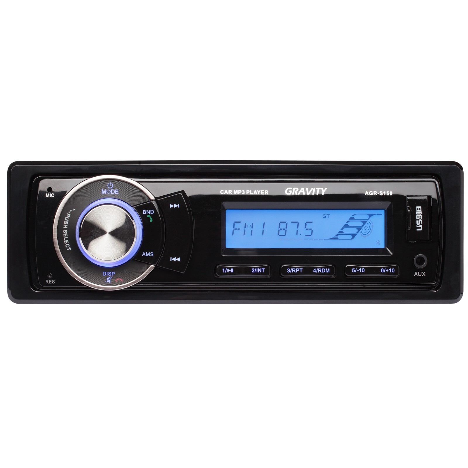 1DIN 200W Car Stereo Digital Media Player Car Receiver USB, SD, AUX w/ Bluetooth