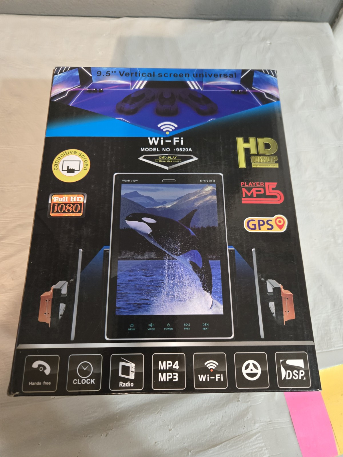 Car Multimedia Player 9.5 Vertical Screen Universal Model 9520A