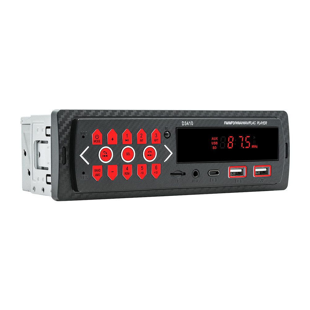Single 1 Din Car Radio Bluetooth Stereo FM/USB/AUX Head Unit In-Dash MP3 Player