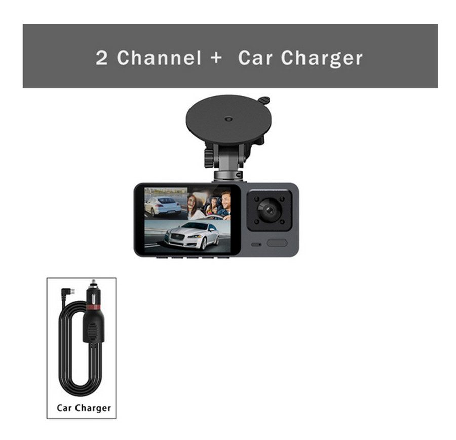 Car DVR Dual Lens Dash Cam Recorder WiFi G-Sensor Front Rear Camera Camcorder