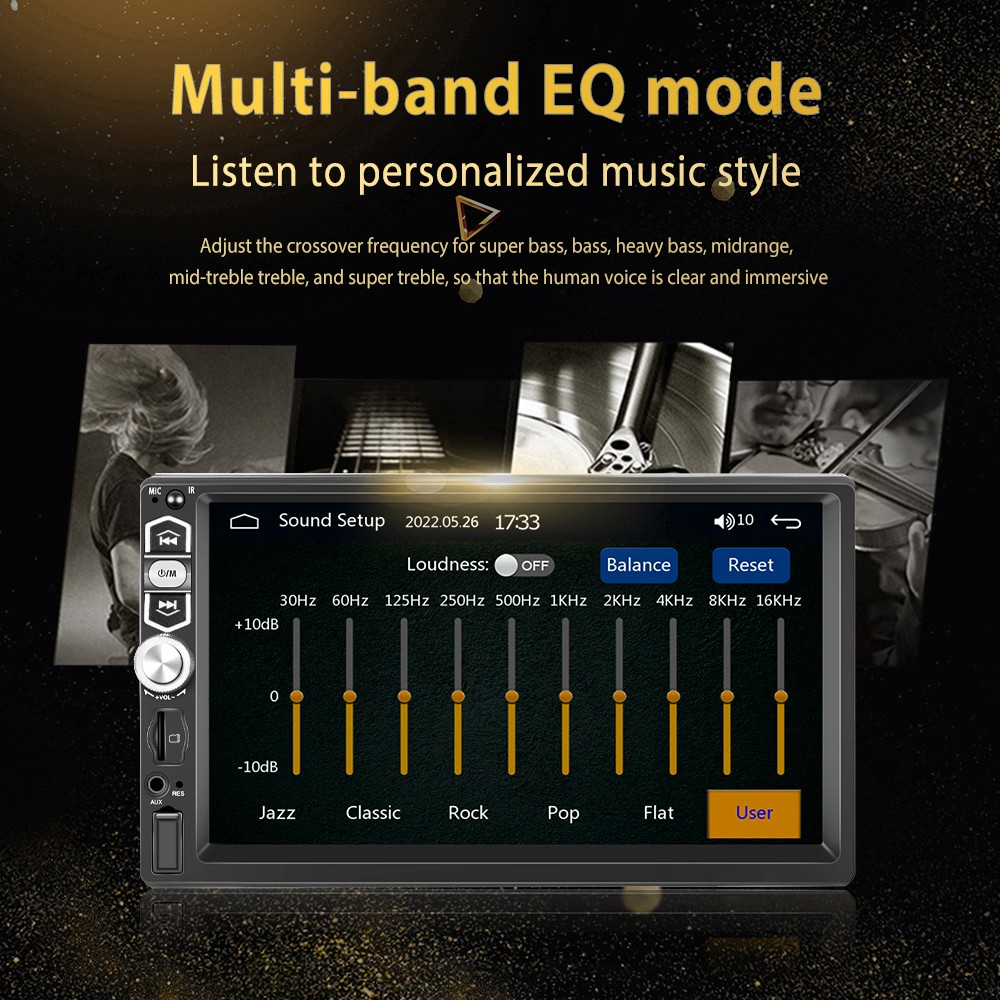 7″ Single Din Car Stereo Radio MP5 Player with Carplay Android Auto