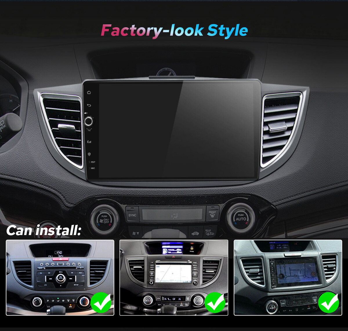 10.1 Inch Android Car Stereo Multimedia Player for 4th Gen Honda CR-V 2012-2016