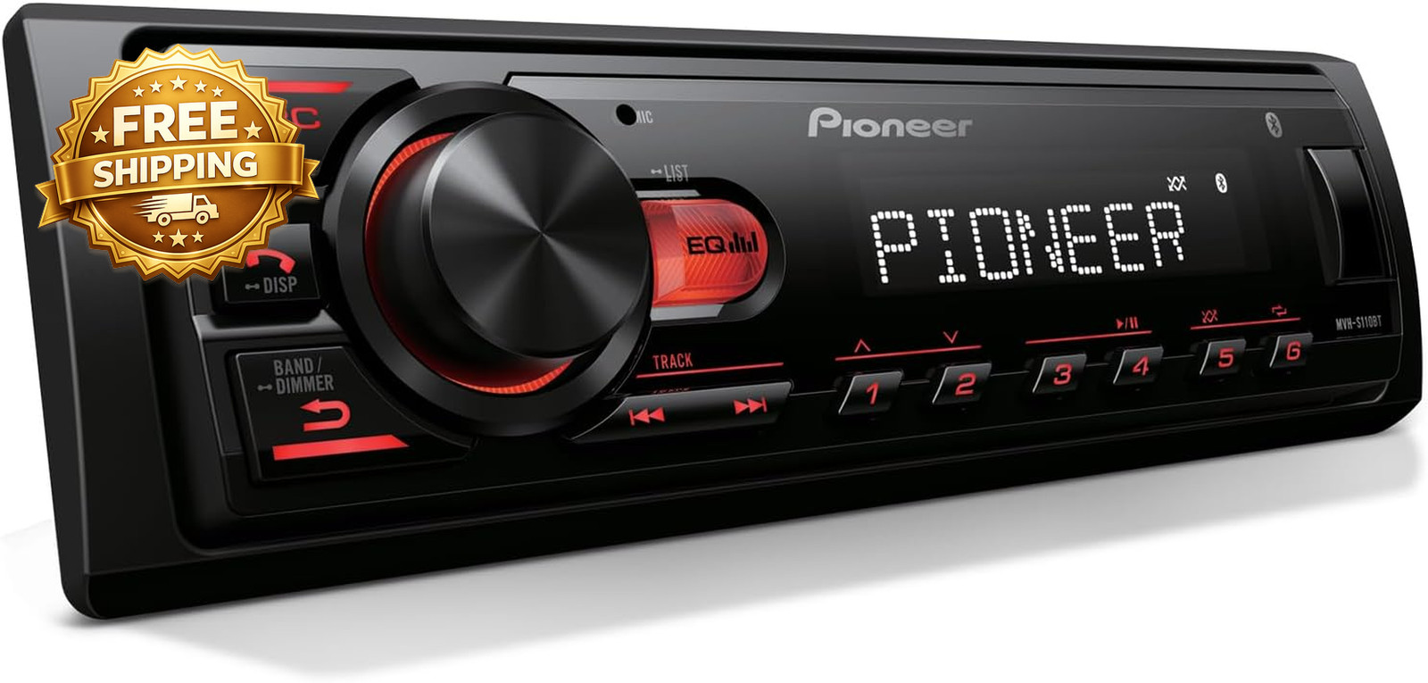 1-Din Digital Media Car Stereo with Bluetooth Digital Media Receiver USB Input