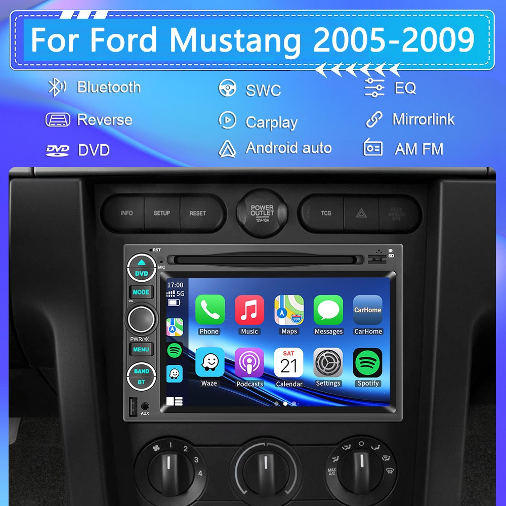 For Ford F250 F350 2006-2014 Apple CarPlay GPS Car Stereo Radio CD DVD Player