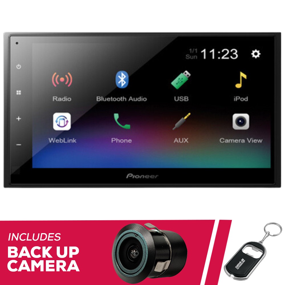 Pioneer DMH-342EX 6.8″ Multimedia (Does Not Play Disc) w/ Bullet Camera