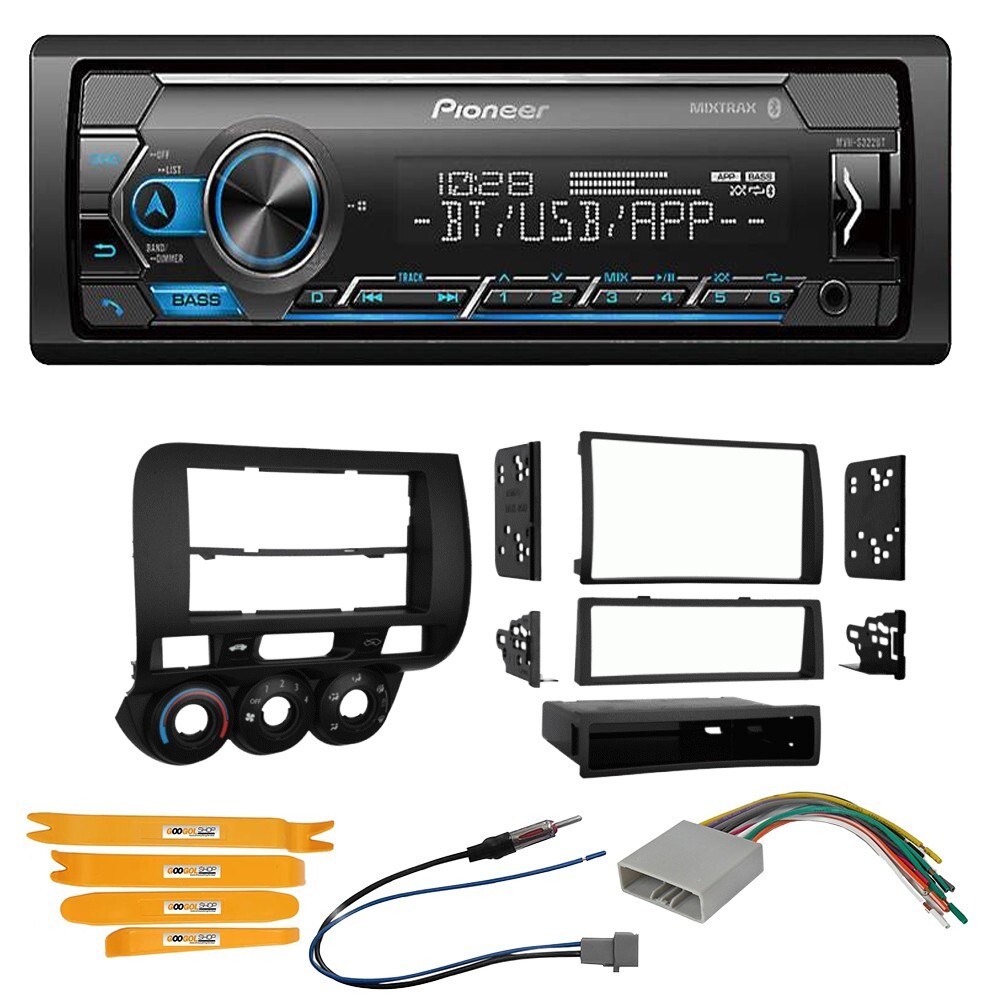 Pioneer Single DIN AM/FM Car Stereo Bluetooth Receiver for 2007-2008 Honda FIT